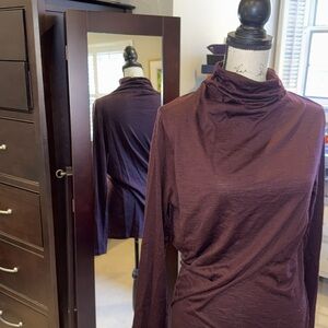 New! W/ tags! COS silky soft 100% wool gathered neck longer length shirt sweater